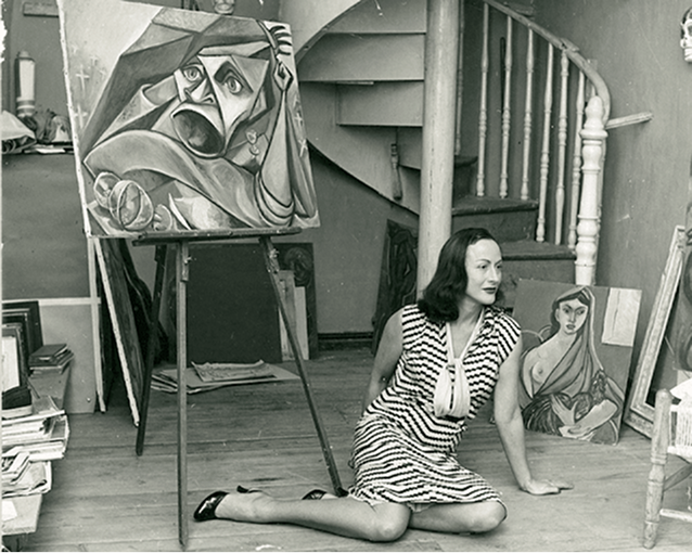 Cora van Millingen en su departamento de Tacuba 17, donde vivió de 1956 a 1964 (Imagen tomada del sitio: coravanmillengen.blogspot.com).