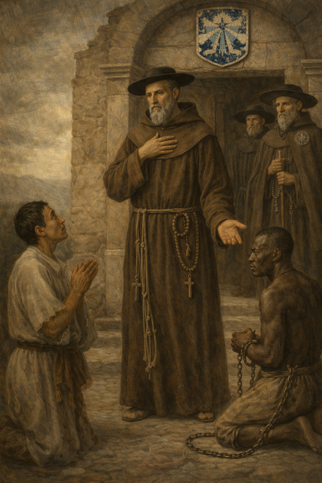 Hermanos de Belén o Betlemitas. Imagen generada con Inteligencia Artificial.